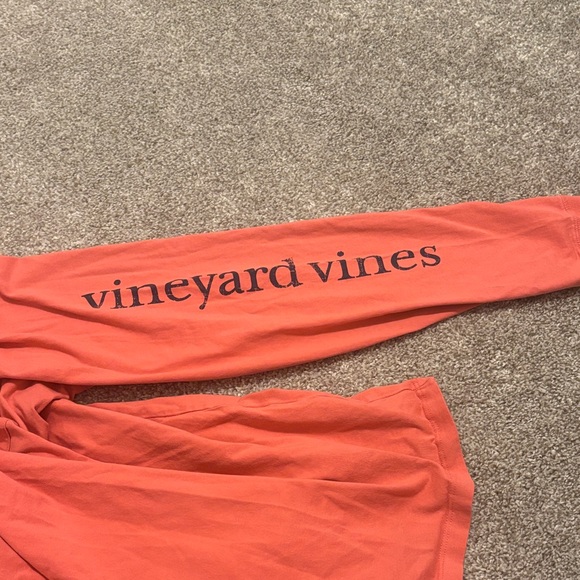 Vineyard Vines Men's Long Sleeve Tee - Coral - Picture 4 of 5